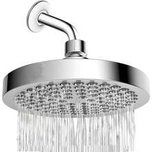 6-Inch Shower Pressure-Increasing All-Chrome Showerhead 6-Inch (Chrome-Plated) - Silver Shower Arm Only - View 5