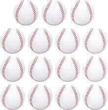 Omawrf Pelotas de béisbol Blandas, 15 Piezas de Pelotas de béisbol de Espuma para prácticas de bateo, Pelotas de béisbol de Colores con Bolsa de cordón para Interior, Exterior, niños y Adolescentes - blanco - Ver 4
