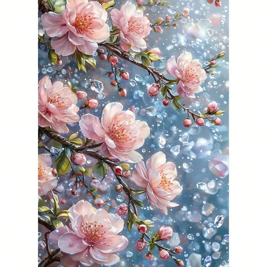 5D Square/Round Diamond Painting Kit, Flower, Full Artificial Diamond Rhinestone Mosaic Painting, Diamond Art Kit, Home Decor Office Home Wall Art Decoration