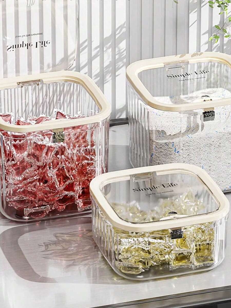 Laundry Detergent Capsule Storage Container, Powder Dispenser Box, Sealed Storage Box For Washing Capsules