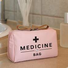 1pc Portable Medicine Bag, Large Capacity First Aid Kit, Retro Women's Medicine Bag, Compact Medicine Box & First Aid Pouch, Portable Medicine Box, First Aid Kit & Pill Organizer, Camping Medical Emergency Bag, First Aid Kit, With Medicine Label Design, Durable Daily & Emergency Packaging (Multiple Colors Available) Medicine Storage Bag, Essential For Travel Outdoor First Aid Kit - Multicolor - View 13