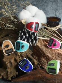1pc/5pcs/10pcs New Finger Ring Counter Electronic Digital Hand Tally Counter, Manual Counting Ring With Display Screen, Battery Operated Clicker Counter Tool - Multicolor - View 3