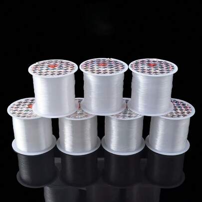 1 Roll 0.2-0.8mm Non-Elastic Transparent Fishing Line For DIY Jewelry Making, Beading, Hanging Decor, Balloon Wreaths And Handicrafts