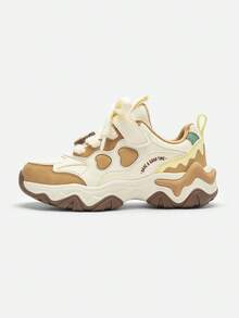 Balabala Mädchen Sneaker Frühling/Herbst 2025, rutschfeste Chunky Sneaker, süßer Stil - Khaki - Übersicht 2