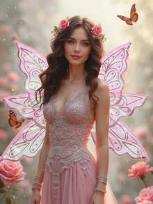 Fairy Wings For Adults Dress Up Sparkling Sheer Wings Butterfly Transparent Fairy Wings Costume For Women Costume Angel Wings For Women,Christmas Wings. - Multicolor a - View 4