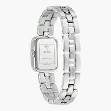 Guess Women Watch GW0865L1 Fashion Classic Bracelet Quartz Watch Stainless Steel Silver Square Dial Women's Fashion Watch Perfect Christmas Gift Suitable For Daily Wear And Birthday Anniversary Gift Giving For Mother Lover Girlfriend - Silver B - View 5