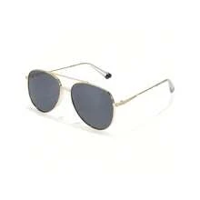 HYCHIC Women's Sunglasses Aviator Style Gold Metal Frames Lightweight UV Protection Fits All Face Styles Road Trips - A02- Gold/Grey - View 12