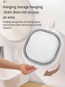 1pc Portable Foldable Washbasin, Foldable Sink Basin, Outdoor Wash Folding Basin, Home Bathroom Wash Basin, Large-Capacity Folding Basin For Car Washing, Kitchen Vegetable Wash Basin, Multi-Purpose Folding Basin, Can Be Used To Wash Vegetables