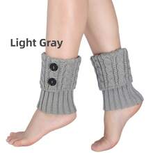 Women's Winter Warm Boot Covers, Crochet Short Boots Socks, Button Over-The-Knee Boot Covers, Women's Warm Twisted Crochet Leg Warmers, Wool Leg Warmers And Boot Covers, Winter Cold-Proof Boot Socks Warm Gift, Christmas Gift, Fashionable Warm Gift - Multicolor - View 12
