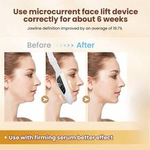 Dispositivo eléctrico de elevación facial 6 modos 8 niveles Masajeador facial de microcorriente para reafirmación Máquina facial en forma de V 200mAh