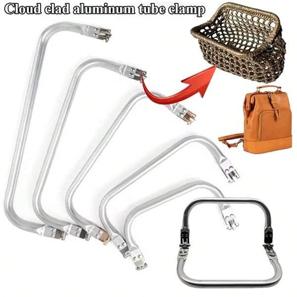 1pc DIY Handbag Wallet Frame Kit - Aluminum Square Clutch Frame, Tubular Interior Design, Snap Closure - Leather Craft Accessories For Bag Making, Available In 6.3"/7.87"/8.66"/9.84", DIY Wallet Making