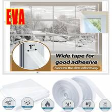 1 tấm phim cách nhiệt cửa sổ mùa đông dễ lắp đặt - Chống rò rỉ, chống gió và cách nhiệt, phù hợp với mọi loại cửa sổ Tấm nhựa trong suốt - Nhiều màu - Xem 3
