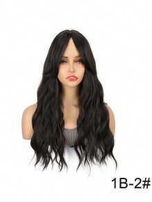 18 英寸女士假发顶部稀疏头发耐热纤维合成女士卷发波浪形（渐变浅棕色至金色） - 彩色 - 查看 10