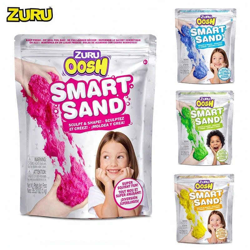 ZURU Oosh Slime Smart Sand Large Foil Bag 1000g, Moldable, Squishable Into Any Shape, Smart Sand For Girls And Kids (Random) - Oosh Slime Smart Sand 1000g - View 1