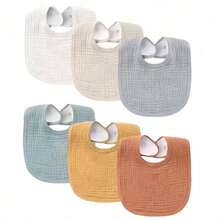 6/4/2 szt. śliniaków bawełnianych, gładkich, miękkich, odpowiednich dla chłopców i dziewczynek, chłonne, duże śliniaki zapobiegające ślinieniu się i ząbkowaniu