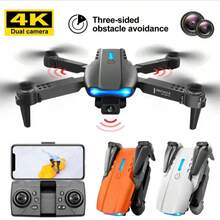 Nuevo Drone E99 Profesional con Cámara Dual 4K HD, GPS, Control Remoto y Diseño Plegable - Naranja - Ver 1