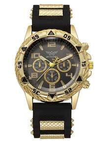 5 peças/7 peças Conjunto de Relógios Masculinos, Projetado para Homens, Moda Casual de Negócios, Relógios Masculinos Elegantes, Esportivos e Estilosos, Essenciais para Uso Diário, Adequados como Presentes para Ação de Graças, Aniversário, Compras - Preto - Visão 10