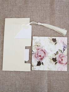 5 pièces Boîtes cadeaux mini à motif fleur de rose à sortir pour les faveurs de fête d'anniversaire/mariage - 5 pièces/ensemble - Voir 6