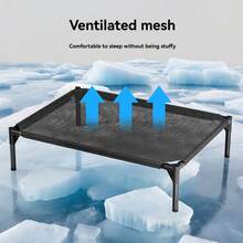 1-Piece Outdoor Dog Cot With Mesh Fabric - Summer Breathable & Cool Rest Bed For Small And Medium-Sized Dogs - Multicolor - View 4