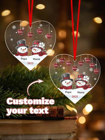 North Pole Christmas Family Ornament 2025 Christmas Gift, Custom Family Names Christmas Gift ,Personalized Family Christmas Ornament, Custom