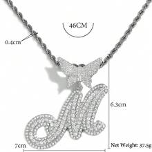 New A-Z Cursive Initial Letter Name Pendant Necklace For Women Simple Rope Chain Letter Necklace Fashion Jewelry Gift - Silver 2 - View 5