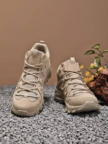 New Outdoor Utility Boots, Fashionable & Versatile Boots, Niche Design High-Top Men's Outdoor Sports Work Boots - Khaki - View 3