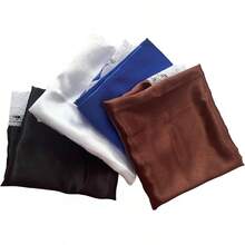 Lap Scarf Handkerchief Silk Lap Scarf Scarves Covers Cloths With Lace For Ladies Women Churchhalloween - 棕色 - 查看 7