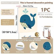 1 gerahmtes/Leinwand Wandkunst, Dinosaurier Tier Thema Dekoration. Badezimmer Wanddekoration. Themen Poster, Schlafzimmer Dekoration, Raumdekoration, Heimdekoration, Ornamente, Winterdekoration für Zuhause, Wanddekoration. Geeignet für Kinderzimmer, Kinderzimmer, Jungen- und Mädchen-Partyräume, Kita-Klassenzimmer Dekoration, wasserfestes Material. Kopfteil Dekorative Tapete, Party Deko Geschenke. Badezimmer Wanddekoration.