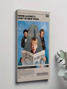 1PC Framed 30*40cm(12*16inch)Or40*60cm(16*24inch) Classic Nostalgic Comedy Movie Home Alone Art Poster Canvas Painting Oil Painting Printing Home Theater Bedroom Wall Decoration (1)