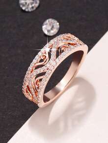 خاتم زفاف للنساء من الزركونيا المكعبة عالية الجودة والمرصع بالشرارات - هدية مثالية للمجوهرات - للذكرى السنوية، الخطوبة، خاتم الزفاف - هدية عيد الميلاد، عيد الحب