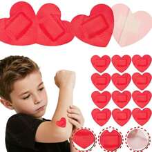 15/25/35/45/65/85pcs Red Heart-Shaped Bandages, Wound Protection | Wound Dressing | Flexible Adhesive Cute Bandages, Suitable For Abrasions, Skin Surface Injuries, Prevent Wound Infection, Romantic Valentine's Day Gift