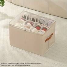 Foldable Oxford Fabric Shoe Organizer With Lid - Dustproof Storage Box For Shoes, Clothes & Accessories - Versatile Home Organization Solution, Rectangular Shape, Flip-Top Closure, Durable Oxford Material, Shoe Storage Organizer