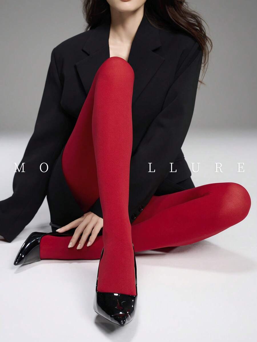 1 Pair Classic Stylish Tights For Women, Versatile Base Layer For Daily Wear