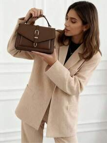 Dedoo Lightweight Square Flap Bag With Buckle Decor, Suitable For Teenagers, Women, College Students, Young Professionals And Office Workers, Ideal For Commuting, Outdoor Activities, Travel, Picnics, And Business Casual Occasions, A Must-Have Item For The New Year