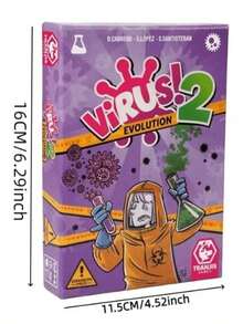 Trò chơi bài Virus, Trò chơi bài Virus Goliath, Trò chơi bài vui nhộn lây lan, Trò chơi bài gia đình thú vị, Đêm tiệc vui nhộn nhanh chóng cho 2-6 người! Trò chơi chiến lược dành cho gia đình và người lớn, Vui nhộn và cạnh tranh khốc liệt, Thích hợp làm quà tặng Halloween, Giáng sinh, trò chơi cờ bàn, quà tặng ngày lễ! - Nhiều màu - Xem 11