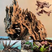 1块大型天然沉木，适合水族箱装饰。它会沉入水底，也可用于鱼缸和爬行动物饲养箱。（沉木保持其天然形状，尺寸和形状随机发货。由于手工测量，尺寸可能存在2-6厘米的误差，此为正常范围。） - 彩色 - 查看 14