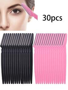 50/30/12/5/1 Pcs Eyebrow Trimmer Set, Black & Pink Jar Eyebrow Trimmer, Exfoliating Tool, Facial & Body Hair Trimmer, Long Handle Eyebrow Shaper, Depilation Tool, Body Hair Trimmer And Facial Eyebrow Trimmer Set With Precision Protective Cover Long Blade, Suitable For Women Travel Eyebrow, Eyebrow/Facial Hair, Eyebrow Trimmer, Unisex - Multicolor - View 12