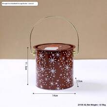 1pc Santa Claus, Snowman, Reindeer Candy Tin Bucket, Christmas Gift, Cookies, Snacks, Toys Storage, Christmas Children Gift Packaging