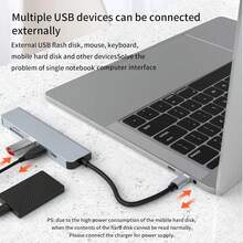 USB C Hub Adapter Expansion Dock, USB 3.0 Multifunctional Computer SD Card Reader - View 3
