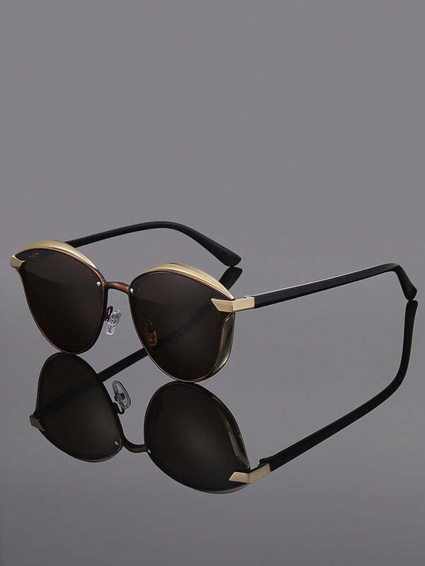 1 paire de lunettes de mode à monture classique, couleur unie, décontractées pour la vie quotidienne, les voyages et les vacances, unisexe