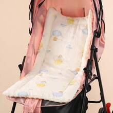 وسادة مقعد عربة الأطفال قطعة واحدة، وسادة قطنية ناعمة ومريحة بطباعة كرتونية، بطانة قطنية سميكة لعربة الأطفال، مناسبة للاستخدام اليومي والتسوق، لجميع الفصول