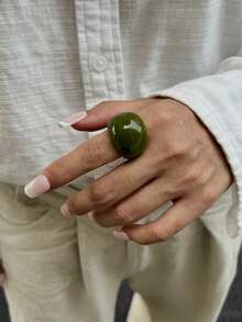 1 buc Inel Retro din Rășină pentru Femei, Inel Asimetric Solid Transparent Multicolor cu Gradient, Inel Personalizat Exagerat Elegant Asimetric Geometric Negru Alb Maro Culoare Mov, Potrivit pentru Purtare Zilnică, Adunări, Întâlniri, Petreceri, Un Inel Cadou Minunat pentru Femei de Sărbători, Aniversări