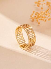 Set de 6 piezas de brazalete, collar, anillo, brazalete y aretes de metal dorado con textura espiral exagerada y sexy, adecuado para uso diario y de fiesta de mujeres