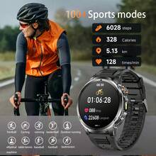 GUHUAVMI 2025 New Men's Outdoor Sports Smart Watch, Two-Color Flashlight, SOS Sound Warning Modes, 1.85inch HD Large Screen, 1000mAh Ultra Large Battery, With Bluetooth Call, Voice Assistant, Push Message, Reminder Function, Men's Outdoor Adventure Watch, GPS Motion Tracking, Multi Sport Modes, Fitness Tracker, Sleep Monitoring, IPX8 Waterproof Smartwatch, Smartwatch For Men, Smartwatch For Women, The Best Gift For Outdoor Enthusiasts.