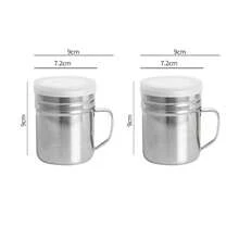 2pcs Set Stainless Steel Salt And Pepper Shakers, Toothpick Holder Spice Jars With Perforated Lids, Durable Seasoning Dispenser For Kitchen Essentials - Pepper Shaker - View 13