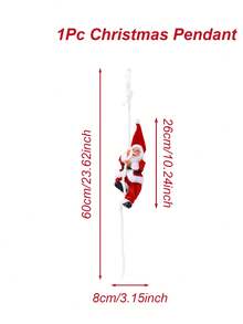1 Stück Weihnachtsmann Christbaumschmuck, Weihnachtsanhänger mit Schnur, Kletterseil, Fröhliche Weihnachten Dekoration, Weihnachtsbaum Deko, Heimdekoration, Weihnachtsdekoration
