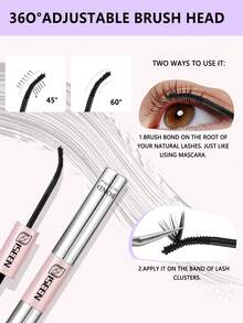 1支5毫升睫毛胶水，5毫升封层液，强力睫毛粘合剂，二合一睫毛胶水和封层液，防水持久，适合DIY睫毛嫁接 - 黑色 - 查看 4