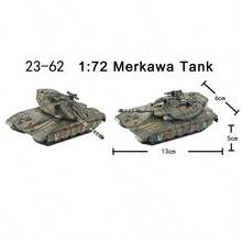塑料比例模型套件飞机坦克微缩飞机SU-57战斗机M1A2坦克T-14豹式坦克玩具返校礼物男孩儿童玩具模型生日礼物积木套装 - 彩色 - 查看 19