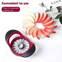 16pcs Stainless Steel Apple & Pear Corer Slicer Set - With Sharp Blades, Heavy Duty Manual Fruit Cutter, Ergonomic Non-Slip Handle Design, Durable 430 Stainless Steel & ABS, Suitable For Home And Professional Kitchen Use - And Easy To Clean, Time-Saving Fruit Prep Tool - Multicolor - View 4