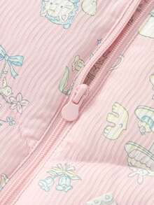 Balabala BalaOne Baby Down Jacket 2025 Winter, Thick Warm Outerwear For Girls - Red Hue - View 4